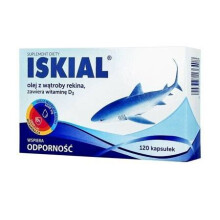 ISKIAL 120 capsules with witamin D3 and shark liver oil