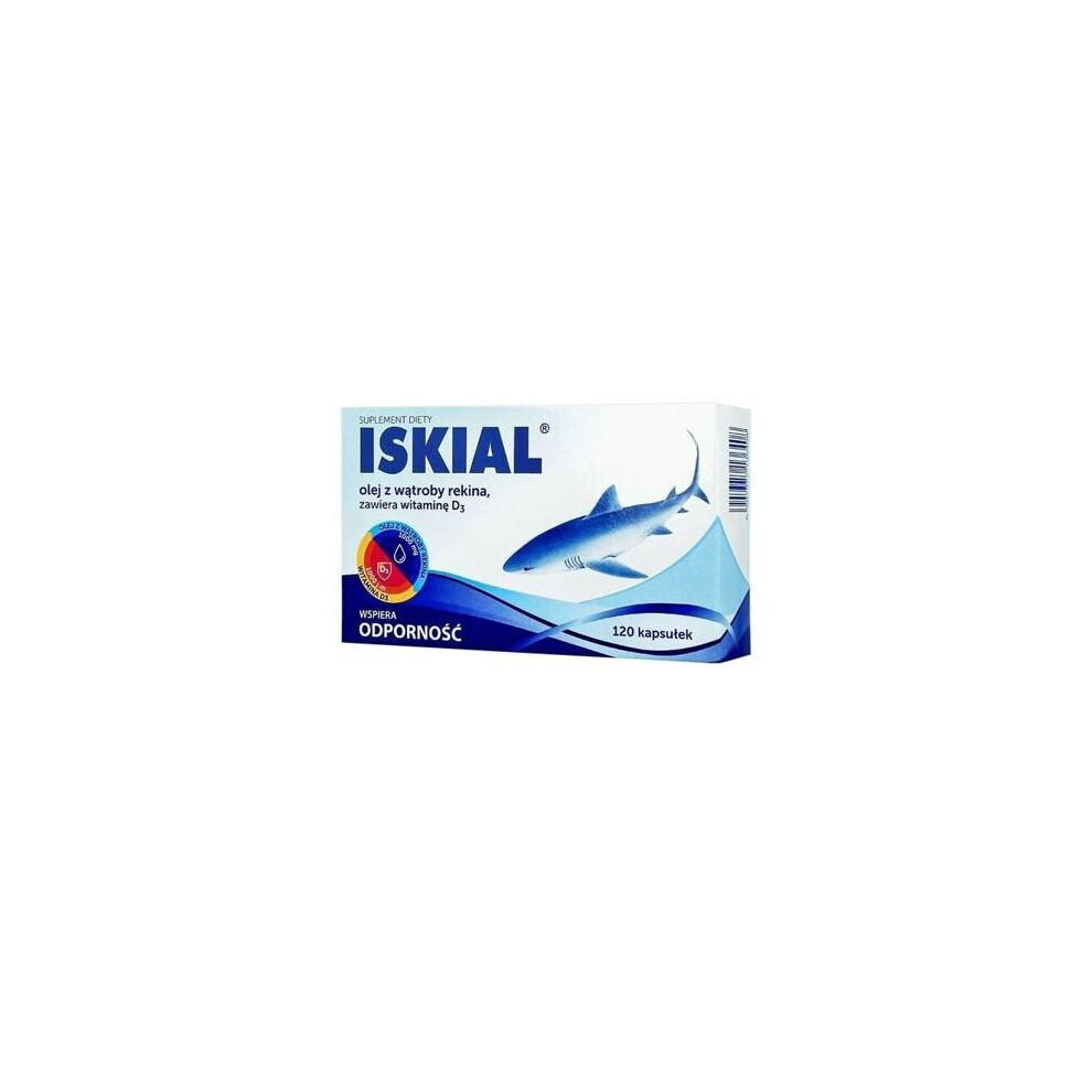 ISKIAL 120 capsules with witamin D3 and shark liver oil