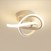 Modern Nordic LED Ceiling Light - White Chandelier, 3000K Warm White, Eye-Friendly & Energy-Saving for Bedroom, Kitchen, Corridor