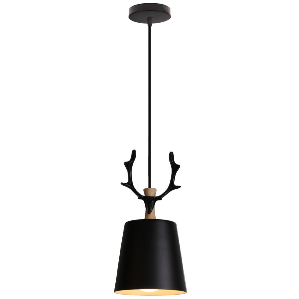 Antler Pendant Light Modern Hanging Light Creative Pendant Lamp Nordic Ceiling Light for Kitchen Dining Room Barn Black, E27-image-OPC-P8BPXZW-NEW