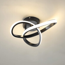 Modern Led Ceiling Light Black Nordic Style Chandelier Creative Design Ceiling Lamp for Bedroom, Kitchen, Corridor, Restaurant, Balcony, Warm White