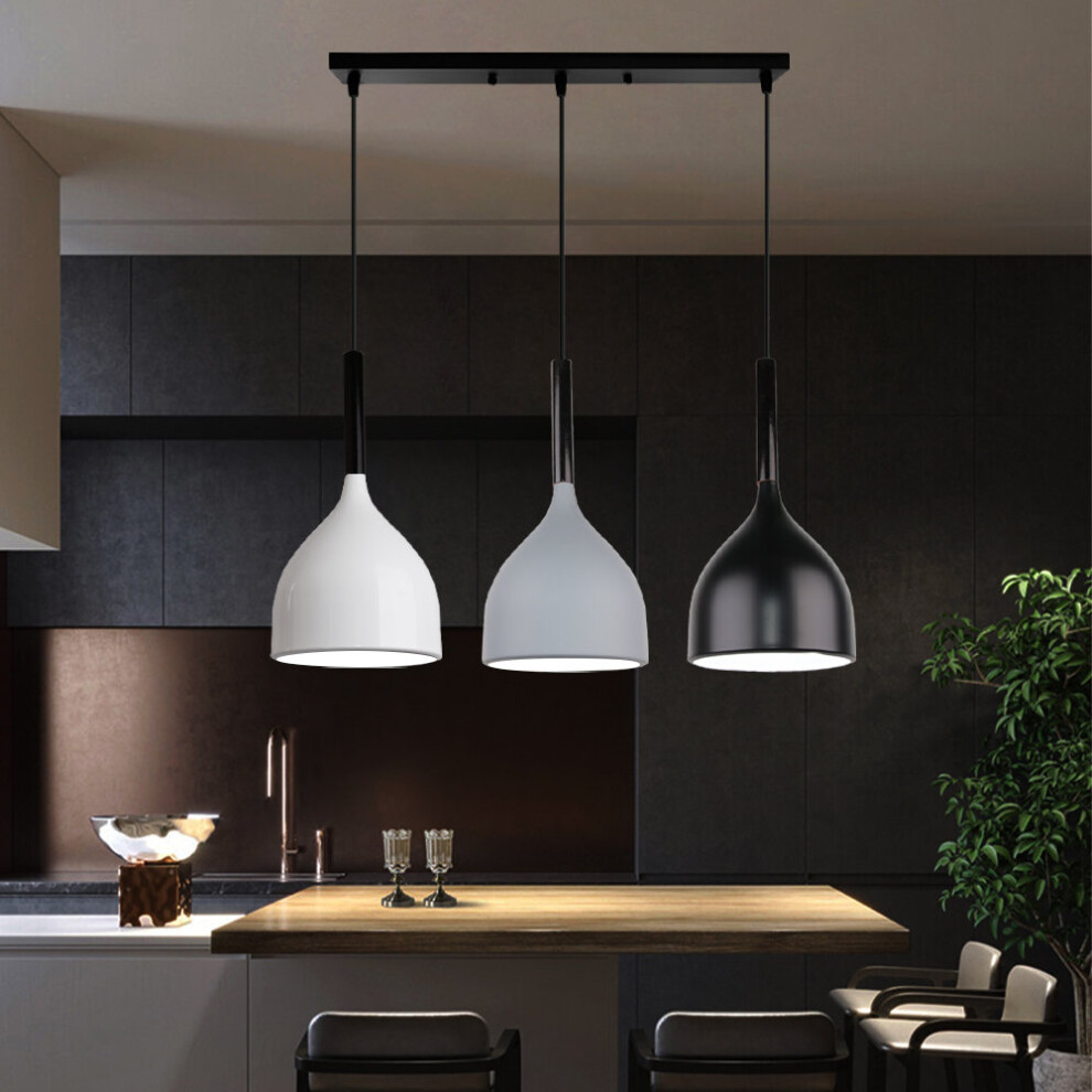 Retro Chandelier Nordic Modern Pendant Light Vintage 3 Lamp Holders Pendant Lamp for Cafe Office Living Room Kitchen