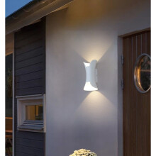 Modern Led Wall Light Indoor Aluminium Metal Wall Lamp 3000K Warm White Wall Sconce (White) for Hallway, Bedside, Garden, Living Room