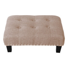 (Small Beige-50*37*20cm) Foot Rest Pouffe Stool Padded Seat Ottoman Footstool Chair Sofa Bench Stools