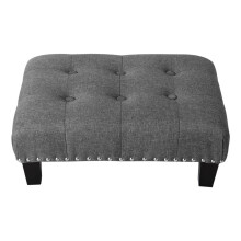 (Small Light Grey-50*37*20cm) Foot Rest Pouffe Stool Padded Seat Ottoman Footstool Chair Sofa Bench Stools