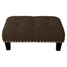 (Small Coffee-50*37*20cm) Foot Rest Pouffe Stool Padded Seat Ottoman Footstool Chair Sofa Bench Stools