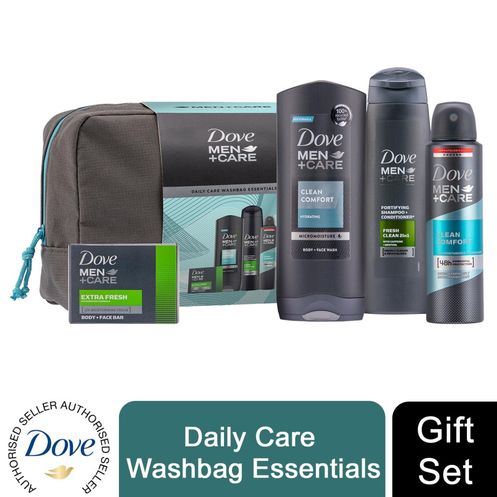 Dove Men+Care Daily Care Essentials Washbag Collection 4pcs Gift Set