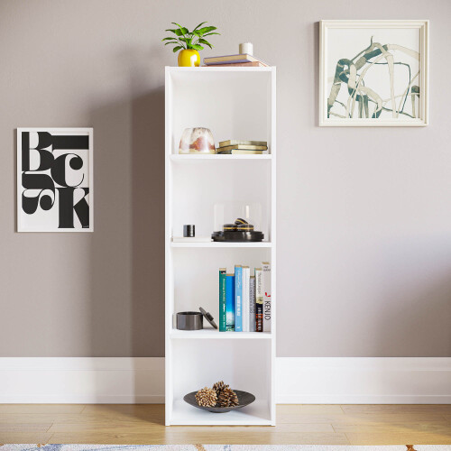 Home Discount (White) Oxford 4 Tier Cube Bookcase Display Shelving Unit 1