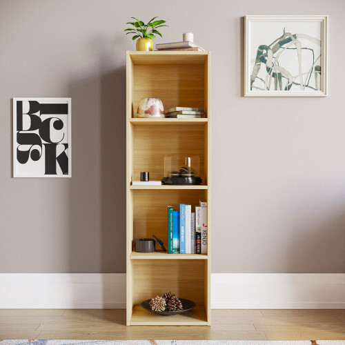 Home Discount (Oak) Oxford 4 Tier Cube Bookcase Display Shelving Unit 2