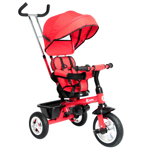 Kiddo Trike 4-in-1 Improved Smart Design with Added Features - Red 1