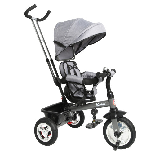 Kiddo Trike 4-in-1 Improved Smart Design with Added Features - Grey 1