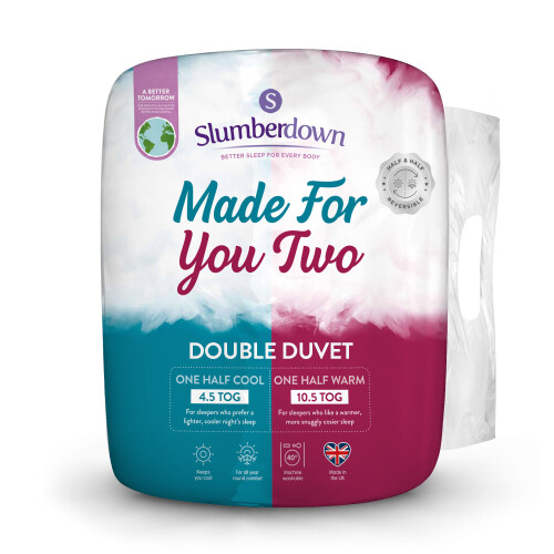 (4.5/10.5, Double) Slumberdown Made For You Two Duvet UK Made