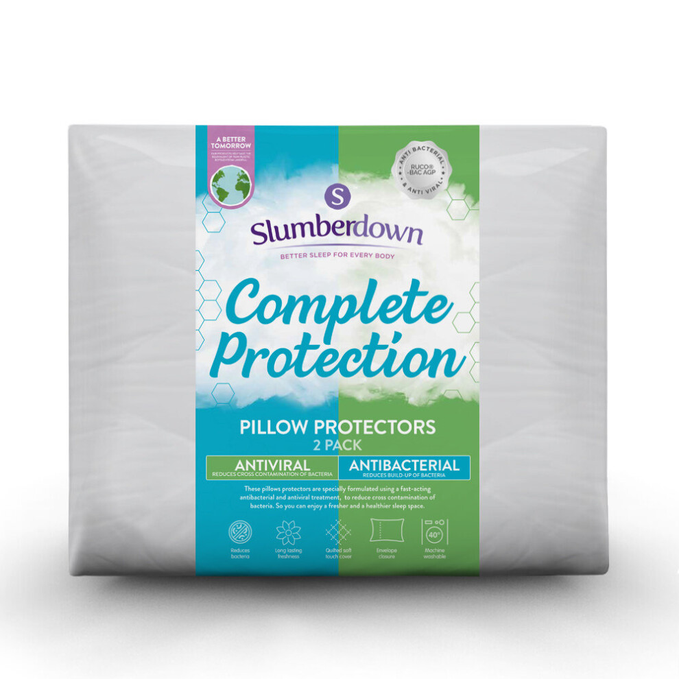 Slumberdown (2 Pack) Complete Protection Anti Viral Pillow Protector
