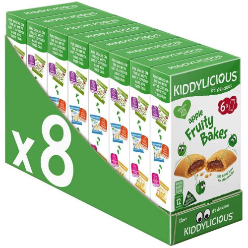 Kiddylicious Apply Fruity Bakes 132g (6's) (8 Pack)