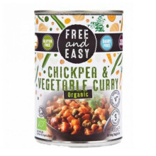 Free & Easy Organicanic Chickpea & Vegetable Curry Ready Meal 400g (6 Pack)