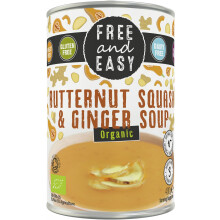 Free & Easy Organicanic Butternut Squash and Ginger Soup 400g (6 Pack)