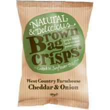 Brown Bag Crisps Farmhouse flavoured 40g (20 Pack)