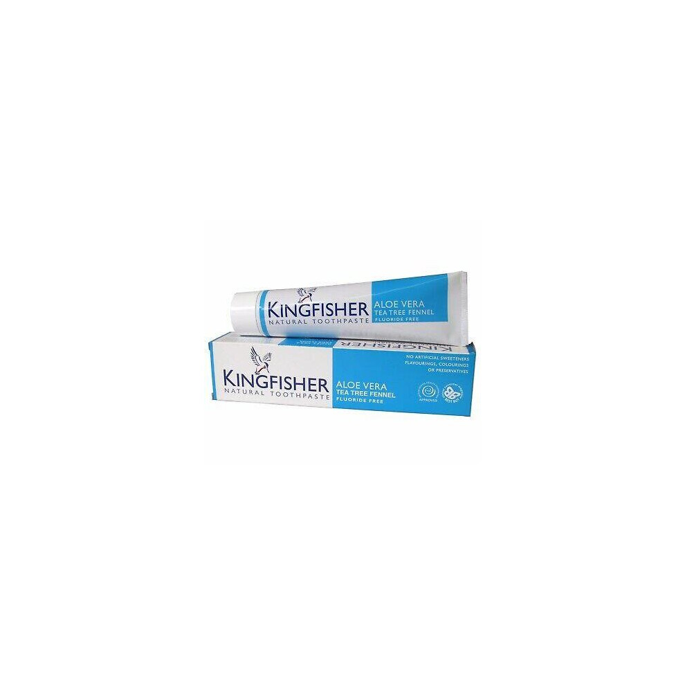 Kingfisher Toothpaste Aloe Vera/Tea Tree Fennel 100ml (12 Pack)
