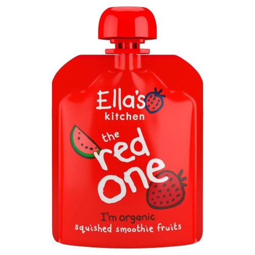 Ella's Kitchen Smoothie Fruit (Organic) Red One 90g (12 Pack)