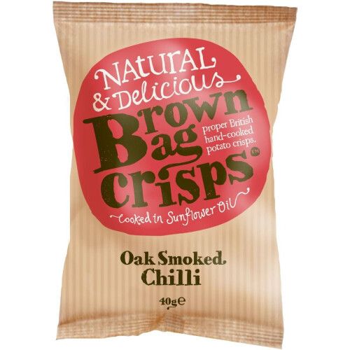 Brown Bag Crisps Oak Smoked Chilli 40g (20 Pack)