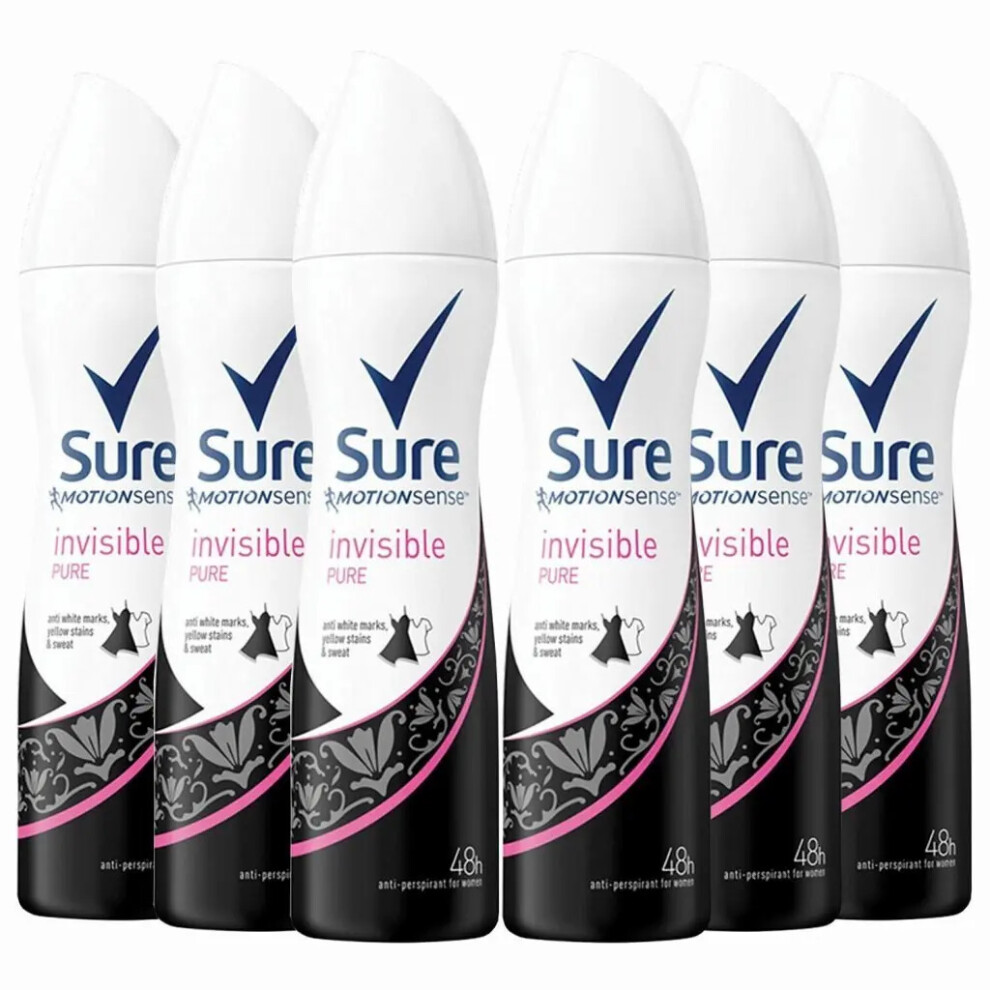 Sure Anti Perspirant - Invisible Pure 150ml (6 Pack)