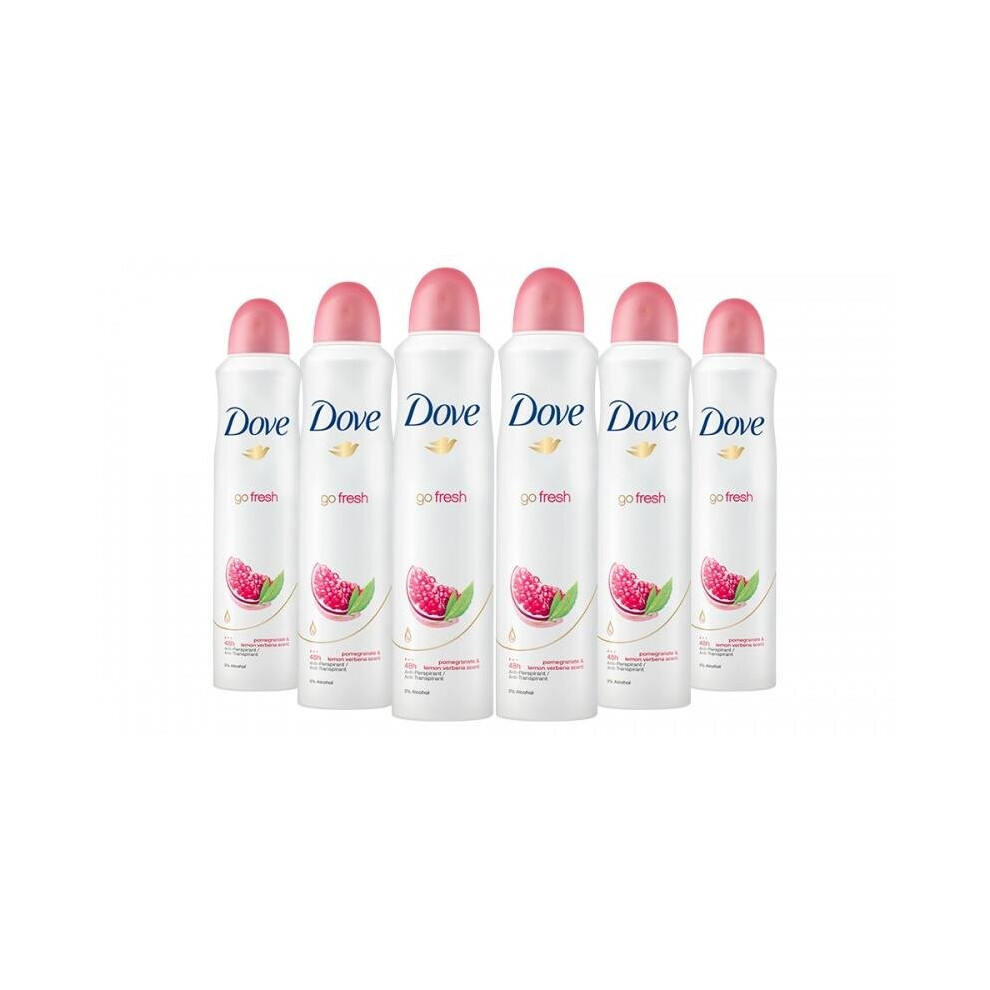 Dove Go Fresh Pomegranate & Lemon Verbena Body Spray 150ml (6 Pack)