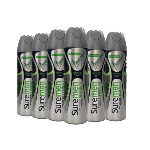 Sure Sure Anti Perspirant - Men Quantum 150ml (6 Pack)