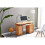 RayGar Deluxe Computer Desk With Cabinet and 3 Drawers - Beech 4