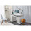 RayGar Deluxe Computer Desk With Cabinet and 3 Drawers - White 4