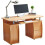 RayGar Deluxe Computer Desk With Cabinet and 3 Drawers - Beech 2
