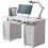 RayGar Deluxe Computer Desk With Cabinet and 3 Drawers - White 2