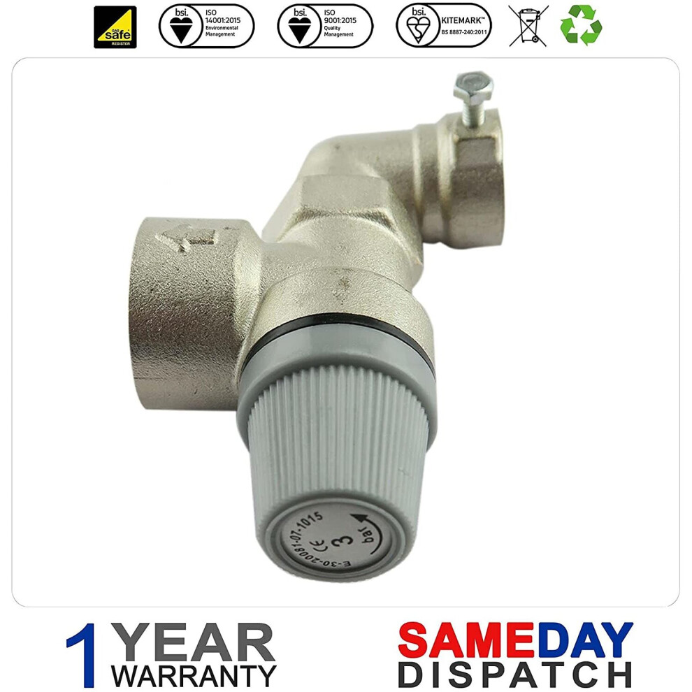 Vaillant Turbomax VUW242/1E, VUW282/1E Pressure Relief Safety Valve Prv 190717