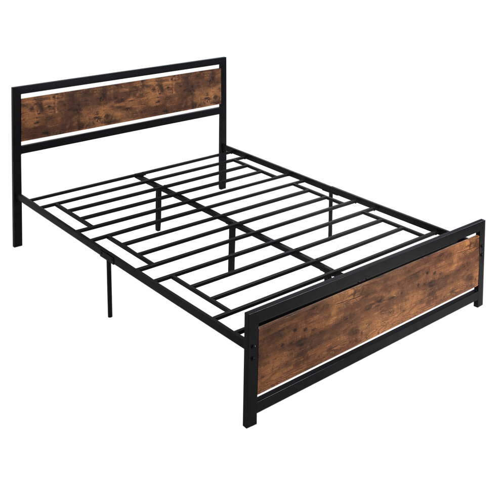 Metal Bed Frame Slat Support Bedstead Base