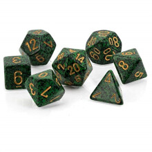 Chessex CHX25335 Dice-Speckled Golden Recon Set, One Size, Multicolor - Board Game