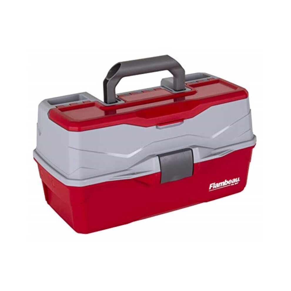 Flambeau Outdoors 6383TB 3-Tray - Classic Tray Tackle Box - Red/Gray
