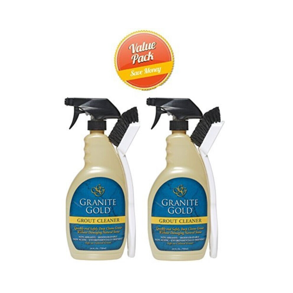 Granite Gold Grout Cleaner, with Brush, 24 oz-2 pk