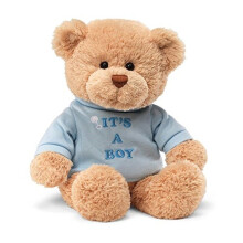 Enesco GUND It?s a Boy TShirt Teddy Bear Stuffed Animal Plush, Blue, 12?, Tan 15418