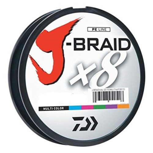 Daiwa J-BRAIDX8, Filler Spool, Multi-Color, Mono Dia.= 6lb.