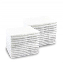 Pacific Linens - Confezione da 24 asciugamani bianchi sottili in 100% cotone, leggeri, di qualit commerciale e ultra assorbenti