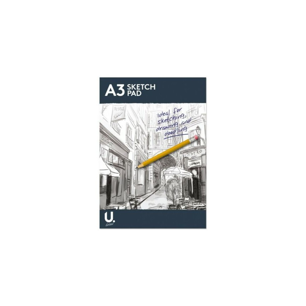 Eazyonlineshop A3 Sketch Pad Book Paper Artist Sketching Drawing Doodling Art Craft White