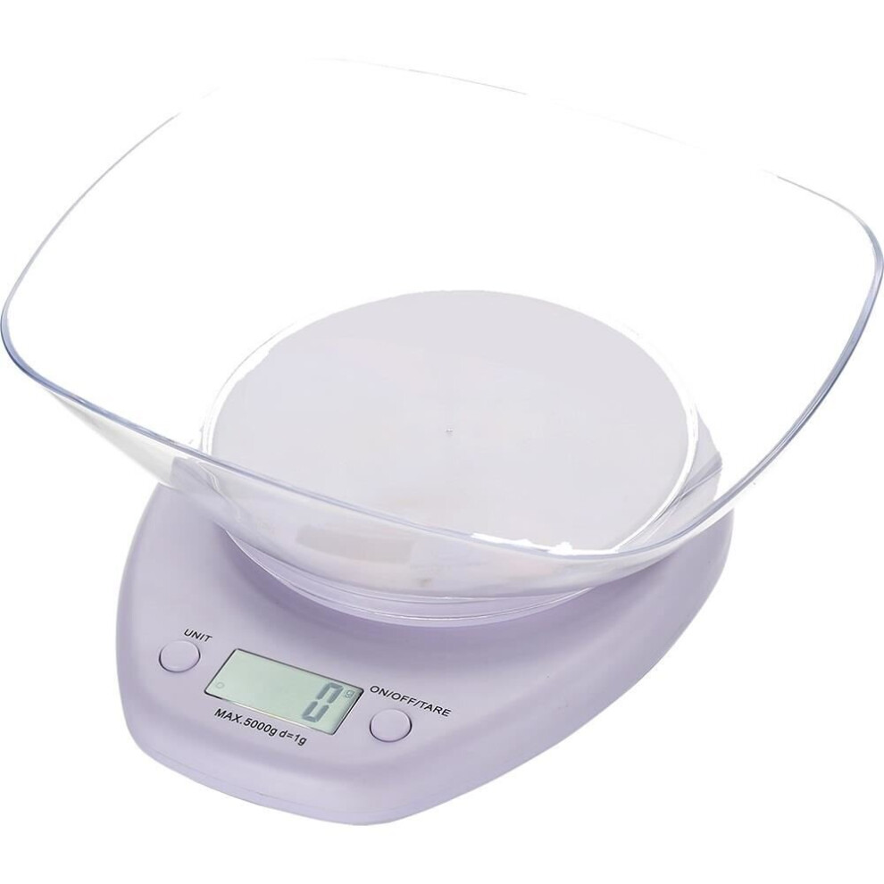 5Kgs Digital Electronic Kitchen Scale Measure Food LCD Kitchenware Deep Bowl