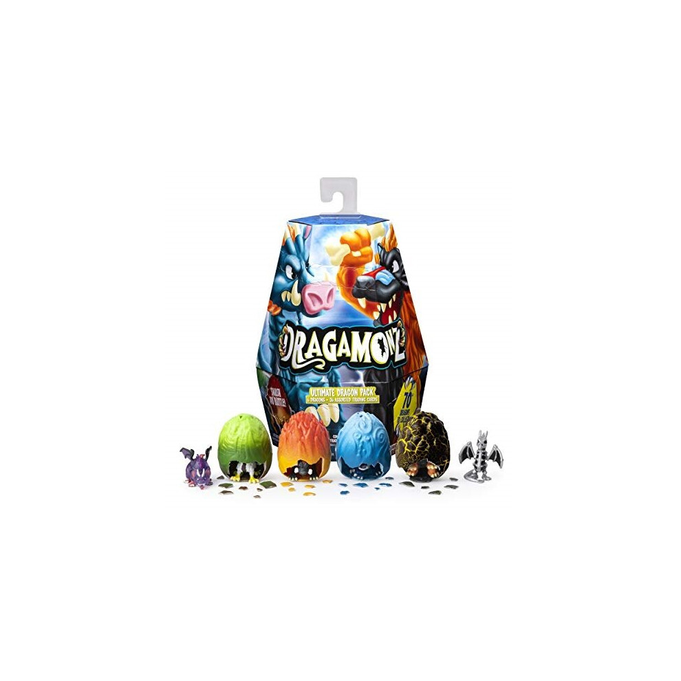 Dragamonz, Ultimate Dragon 6 Pack, Collectible Figure & Trading Card Game, for Kids Aged 5 & Up