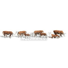 Woodland Scenics N Hereford Cows WOOA2144