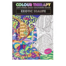 A4 Adult Anti Stress Colour Therapy Exotic Sealife Colouring Book