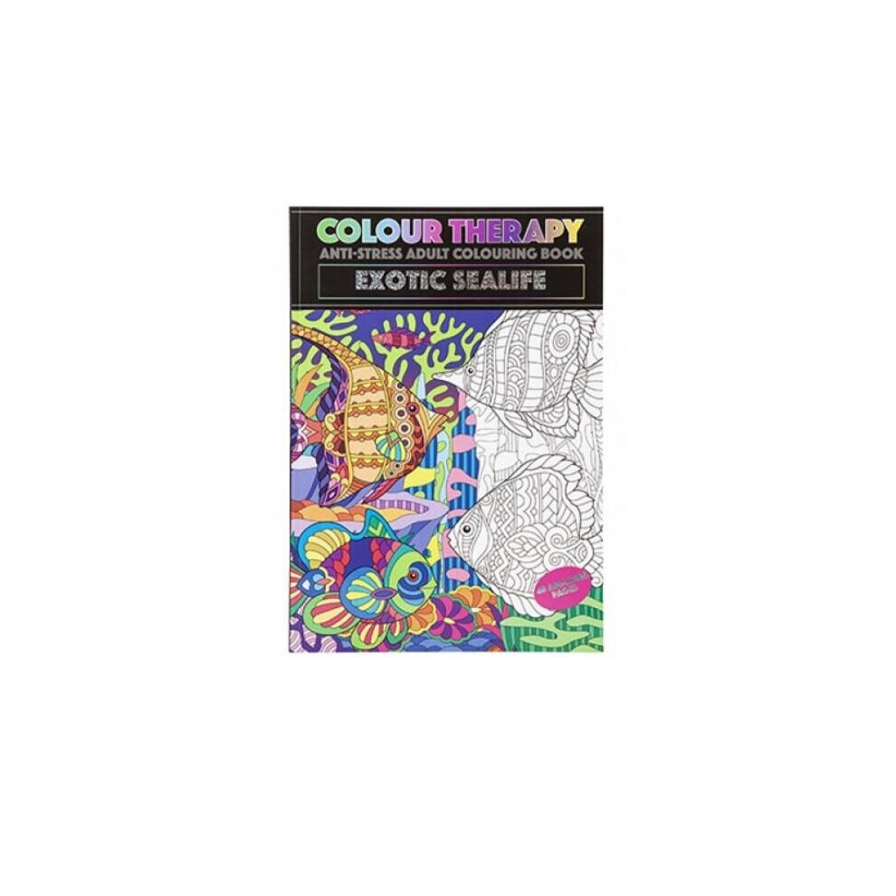 A4 Adult Anti Stress Colour Therapy Exotic Sealife Colouring Book