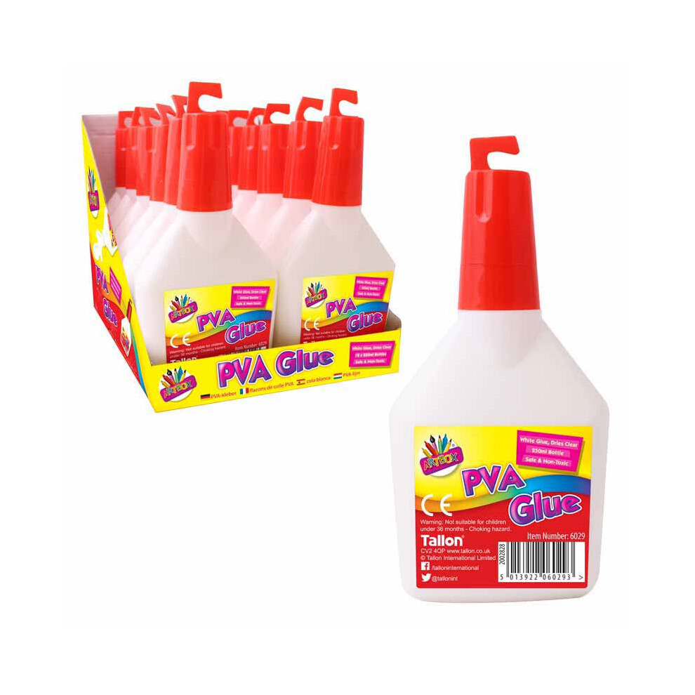 Pva Glue Washable Child Safe Kids School Craft Home Office Non Toxic 250Ml 5013922060293