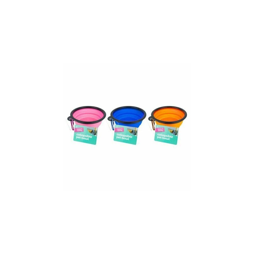 Eazyonlineshop 1 X Mini Collapsible Dog Cat Bowls Food Water Feeding Portable Travel Bowls