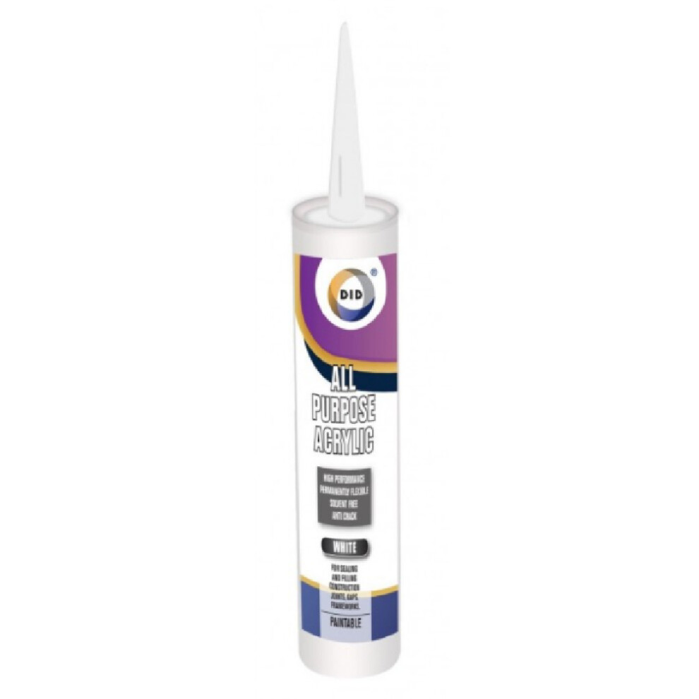 All Purpose Acrylic Silicone Sealant 280Ml Construction Joints Gaps Frameworks 5056338358615