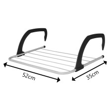 5m Over Radiator Airer Clothes Drying Washing Indoor Rack Rail Dryer Adjustable