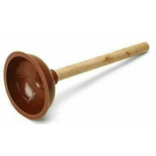 Heavy Duty Sink Plunger Drain Bathroom Rubber Toilet with Wooden Handle Fast Del